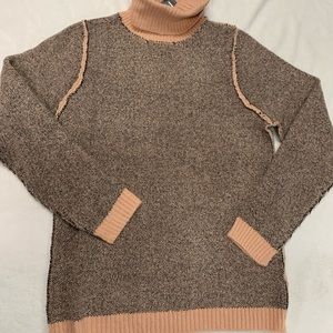 Brand new with tags orb life reversible sweater, light pink and grey medium